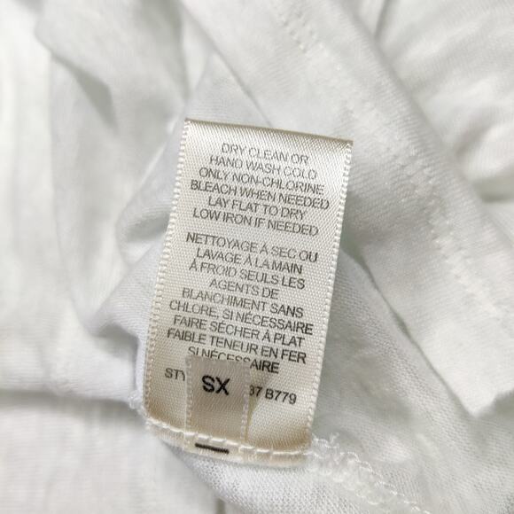 Rebecca Taylor Gauzy Linen Relaxed Short Sleeve T Shirt XS Quiet Luxury Minimal - Picture 8 of 10